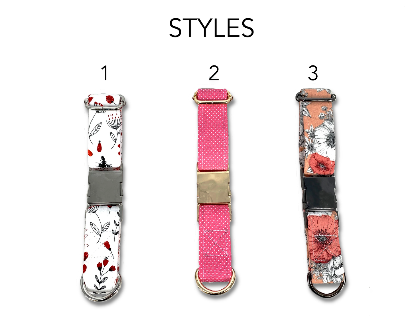 Peach Floral Dog Collar
