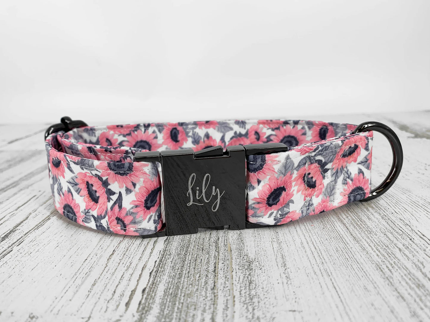Sunflower Personalized Dog Collar