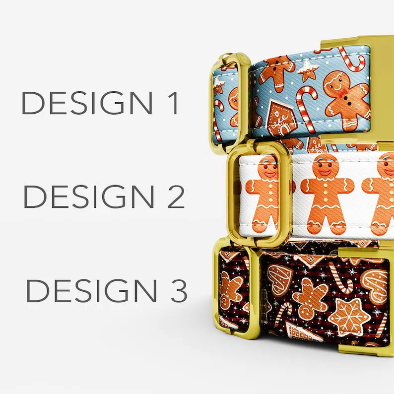 Ginger Bread Dog Collar, Personalized Holiday Collar (Copy)