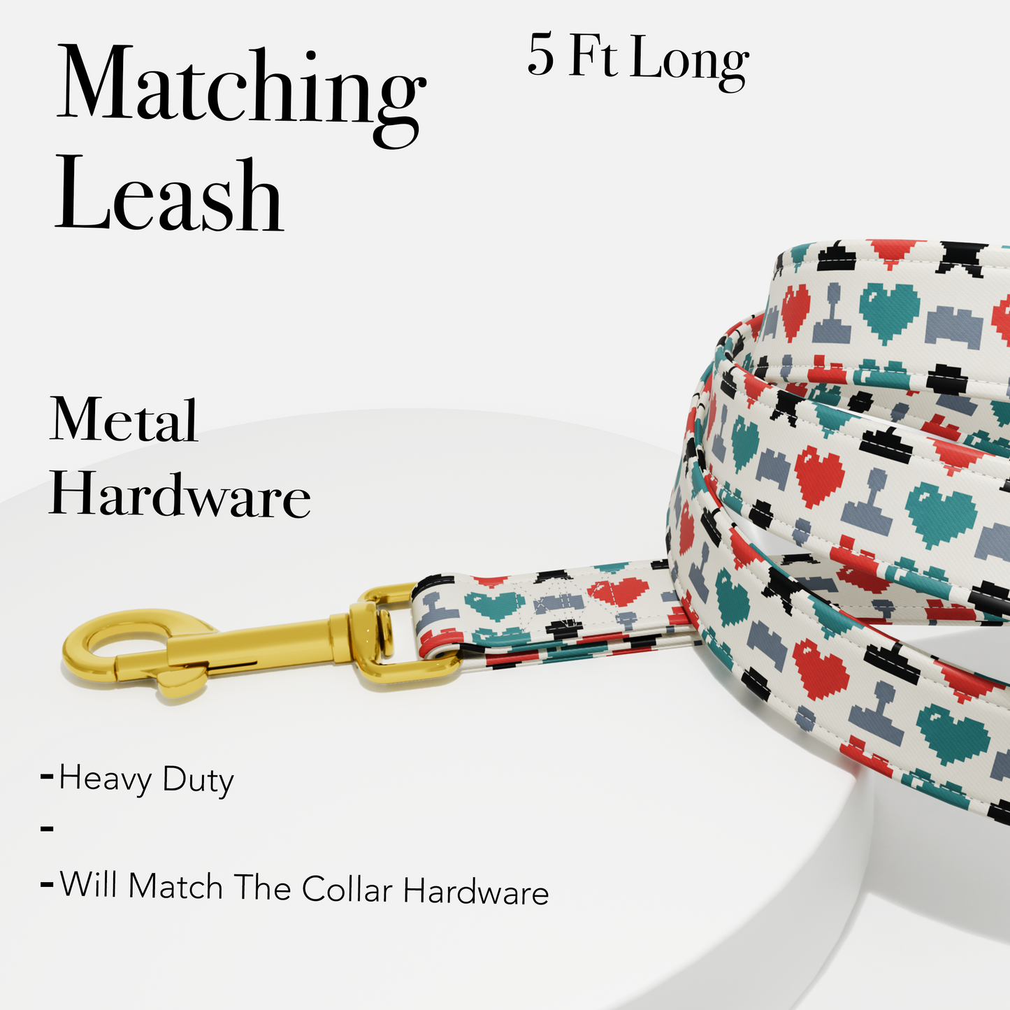 Personalized Video Game Theme Dog Collar with Leash (Copy)