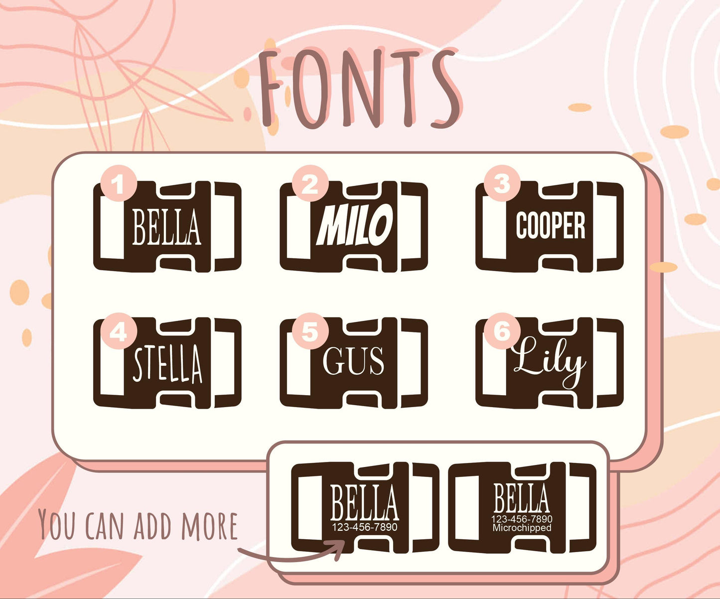 Buffalo Plaid Dog Collar with Leash: Personalized Checkered Holiday Collar