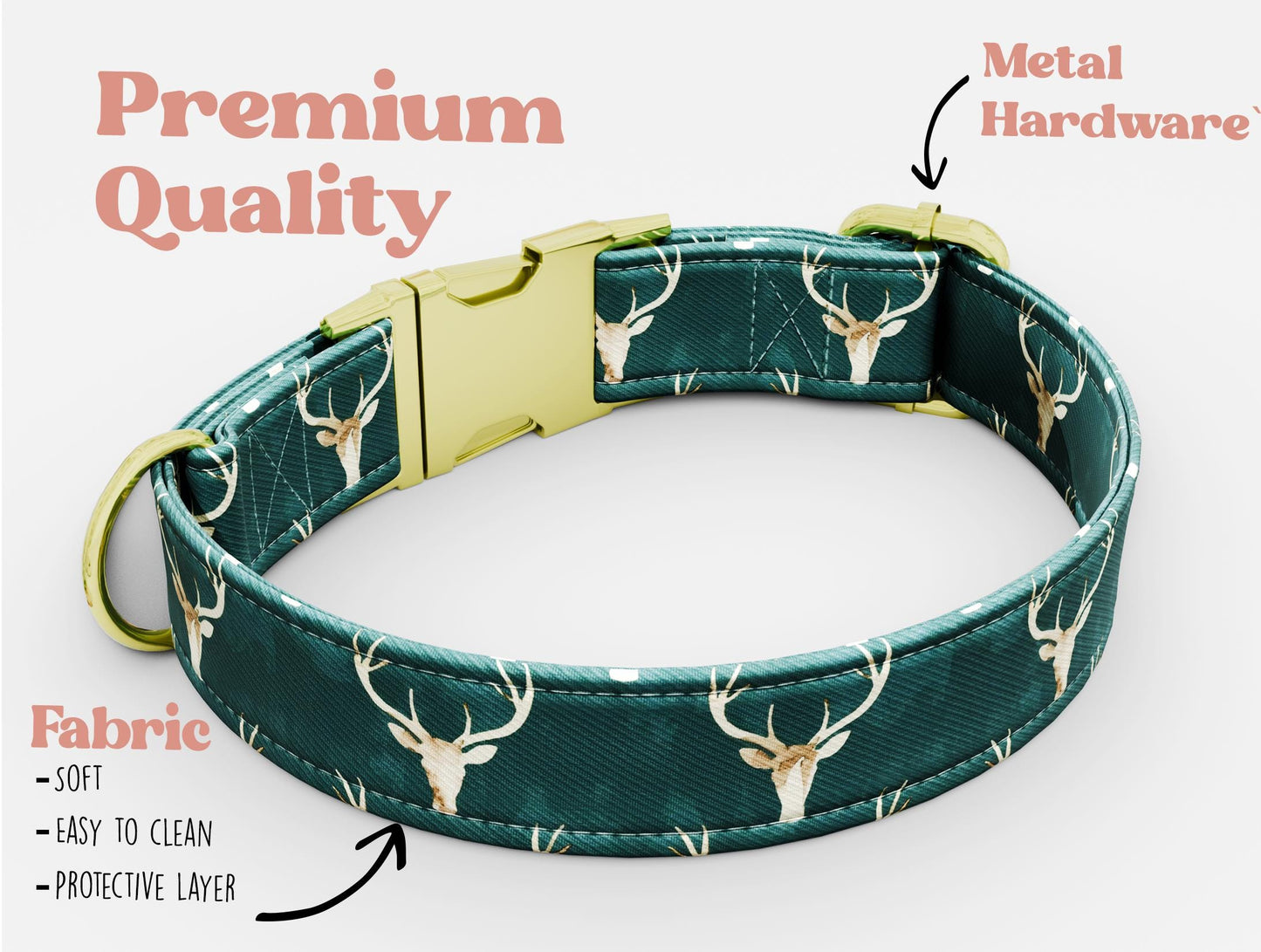 Personalized Duck Print Dog Collar: Hunting Gift, USA Handmade