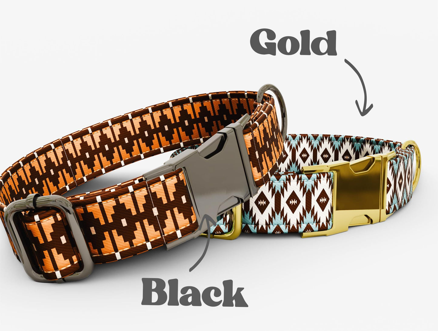 Personalized Boho Floral Dog Collar with Leash: Adjustable Metal Buckle