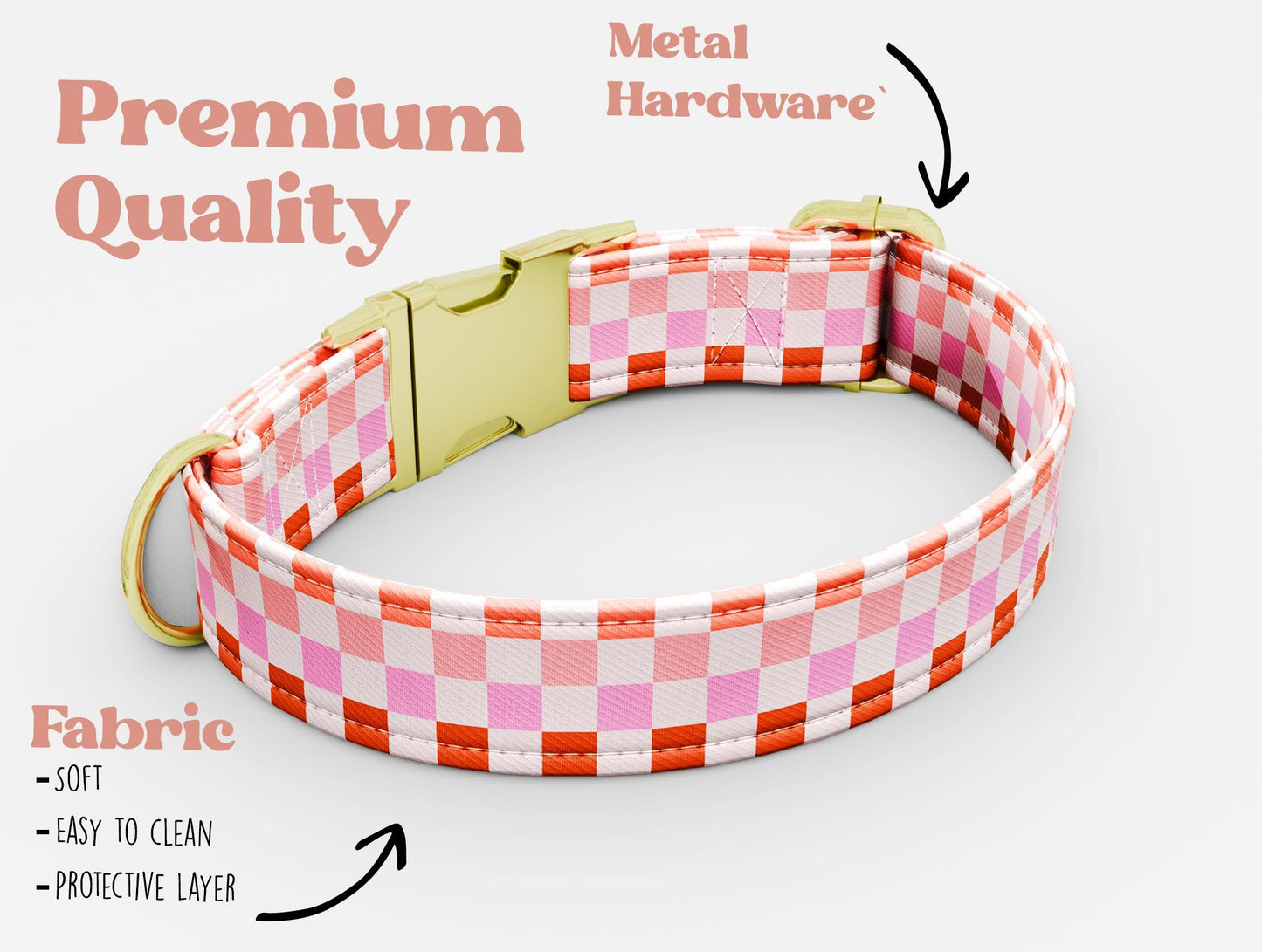 Personalized Pink Floral Dog Collar with Leash: Adjustable Bohemian Design