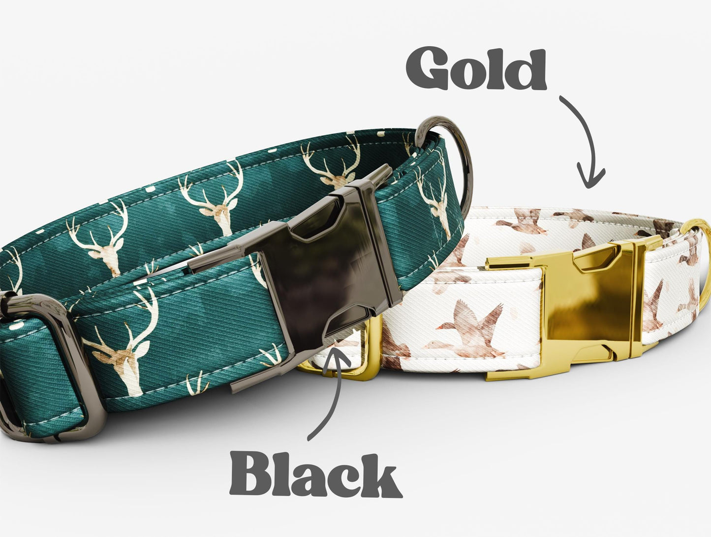 Personalized Duck Print Dog Collar: Hunting Gift, USA Handmade
