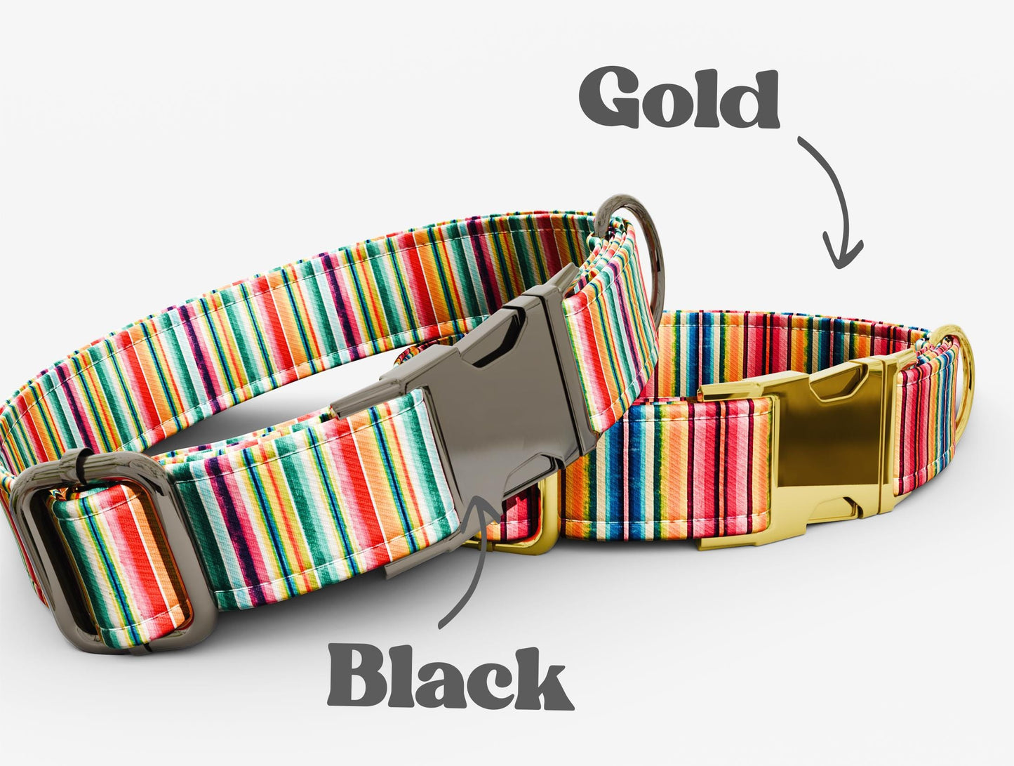 Personalized Boho Dog Collar with Leash: Adjustable Metal Buckle, USA Handmade