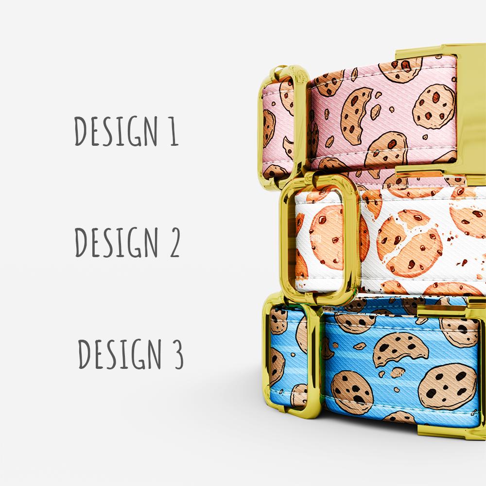 Personalized Cookie Dog Collar with Leash: Handmade Adjustable Fit
