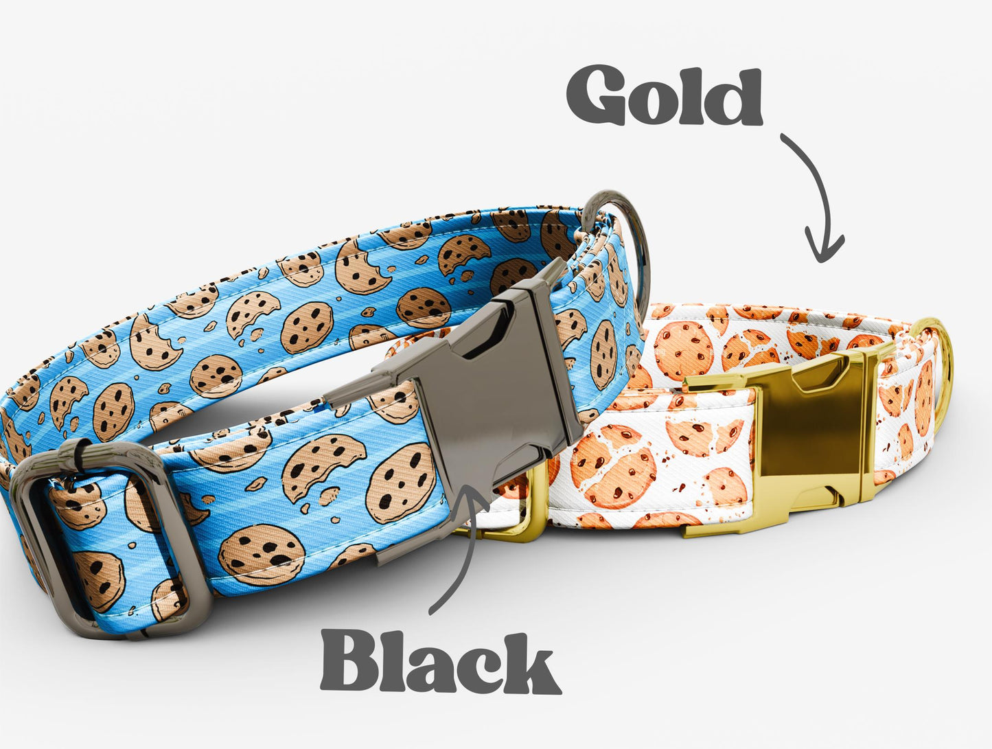 Personalized Cookie Dog Collar with Leash: Handmade Adjustable Fit