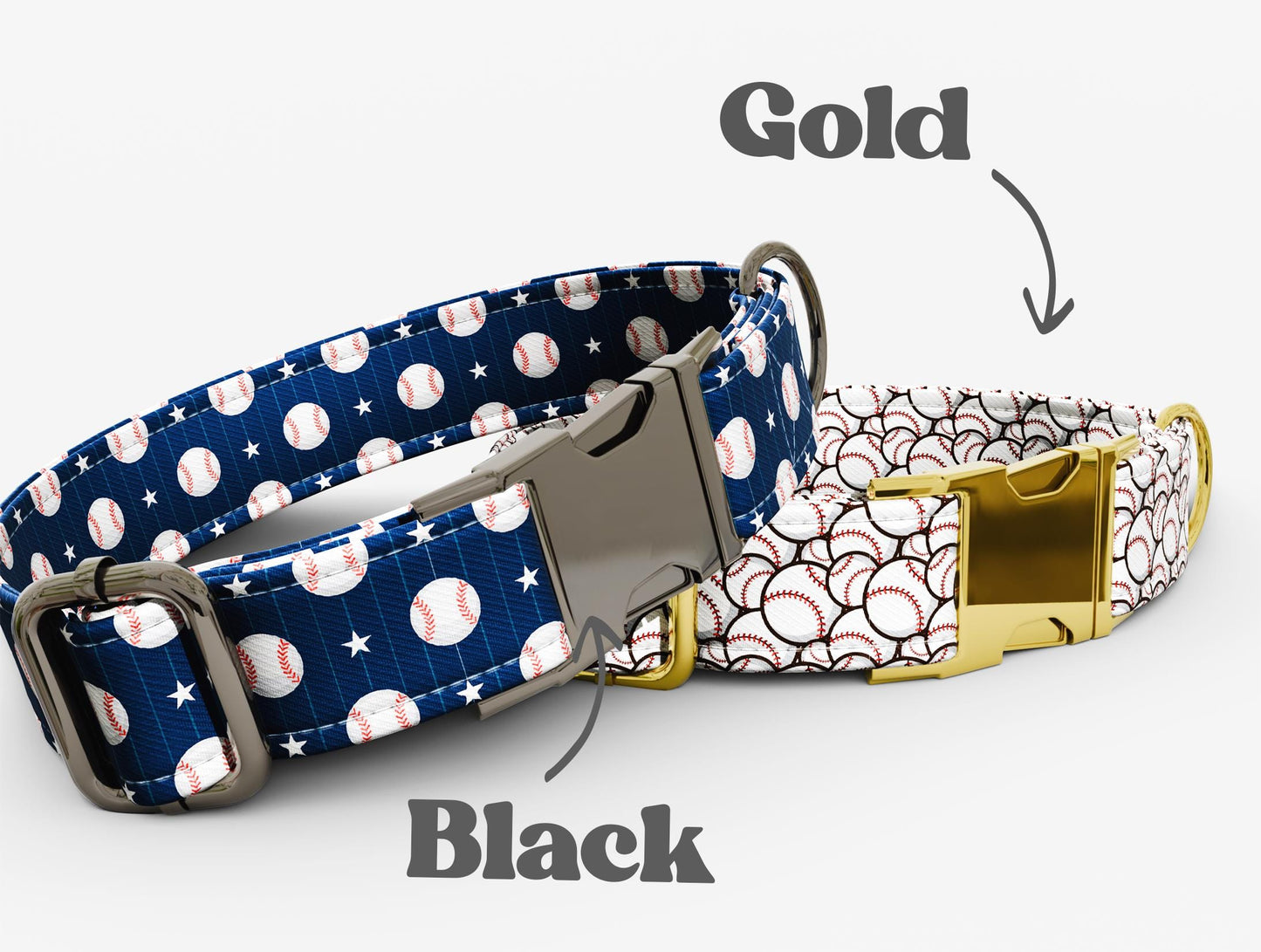 Personalized Baseball Dog Collar with Leash: USA Handmade Sports Collar