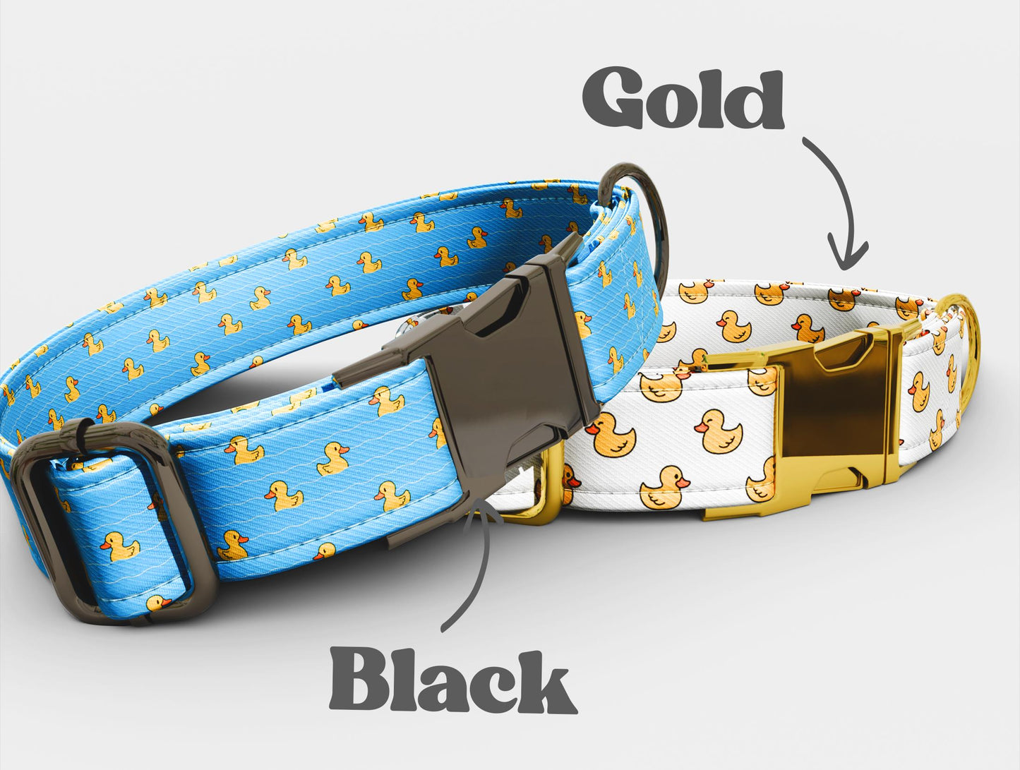 Rubber Ducky Dog Collar with Leash: Playful Kids Theme, Adjustable, Handmade