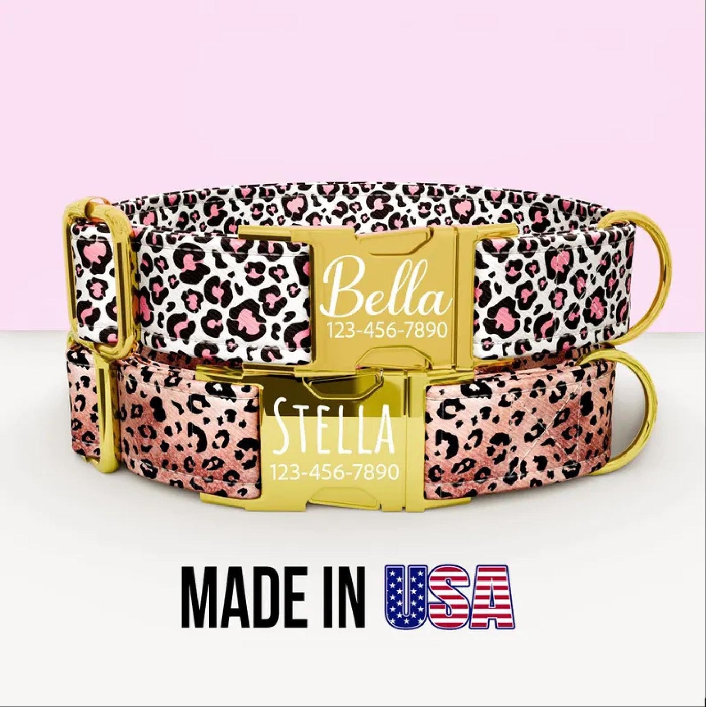 Cheetah Print Dog Collar: Personalized Leopard Tiger Theme, Metal Buckle