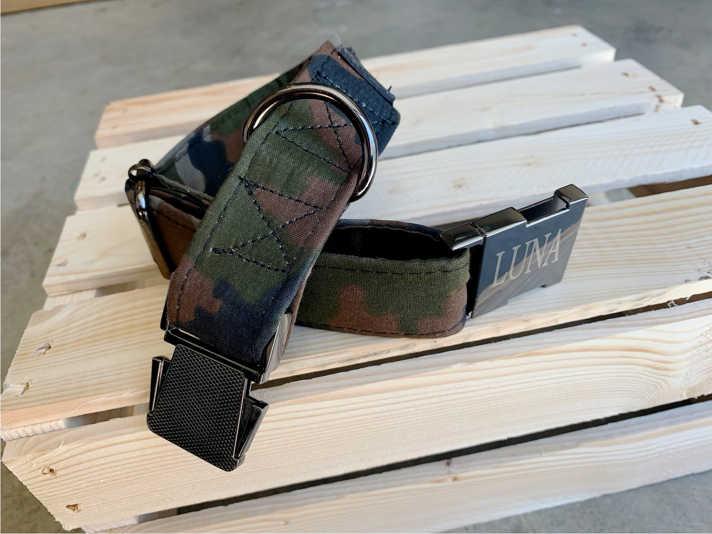 Camo Personalized Dog Collar