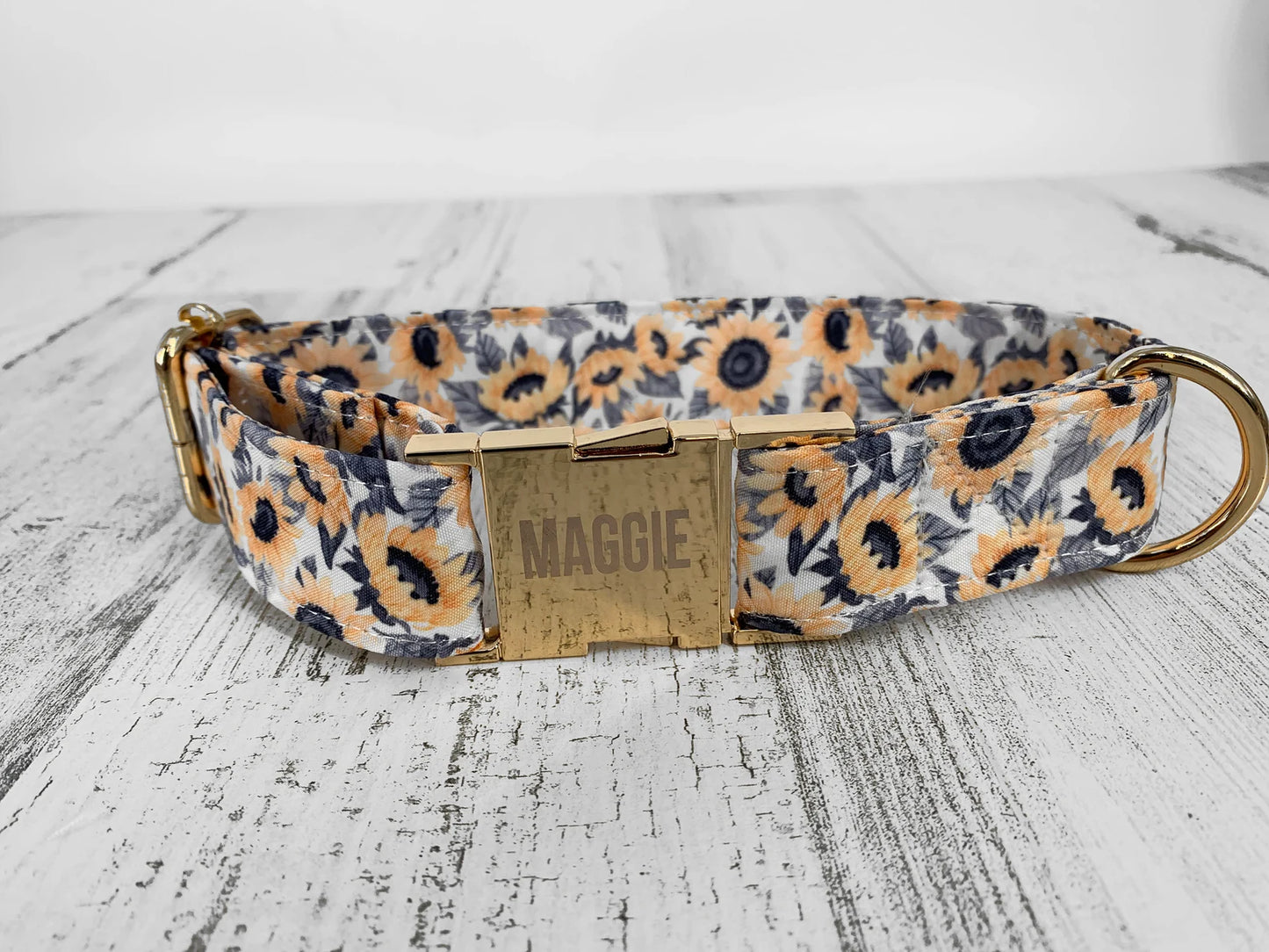 Sunflower Personalized Dog Collar